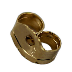 Beadsnice Scrolls <strong>Back</strong> 14K Yellow Gold Ear <strong>Locking</strong> <strong>Earring</strong> <strong>Back</strong> &amp; 14k Gold Stud <strong>Earring</strong> - Product Image 3