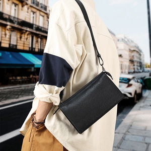 Men's Clutch <b>Bag</b> Genuine Leather Large Solid Color Luxury Everyday Outfits Fall 2023 - Product Image 2