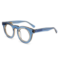 Monture de lunettes en acétate à bordure pleine, ronde, épaisse, à motif solide, pour la lecture, utilisation en extérieur, unisexe, adultes