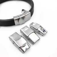 BX999 gros fermoirs attache à dégagement rapide bijoux trouver boucle de sécurité en acier inoxydable pour Bracelets de cordon en cuir