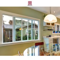 Fenêtre en aluminium à cadre ultra étroit Fenêtre coulissante en verre double commerciale d'intérieur Fenêtres en verre coulissantes en aluminium
