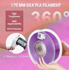 Filamento MGT 3D PLA Silk Dural, Filamento MGT 3D OEM/ODM, Bajo MOQ, Personalización, 1.75mm/1kg - Product Image 3