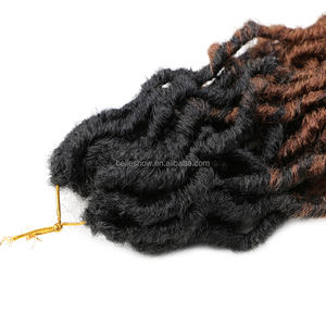 Venta al por mayor 18 pulgadas 24 soportes sintético ombre rastas gitana LOCs pelo pre-bucle rizado diosa Africana Faux LOCs crochet pelo - Product Image 4