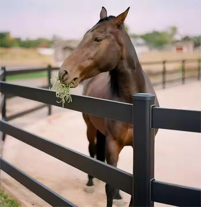 Dễ dàng lắp ráp UV kháng 3 đường sắt nhựa Vinyl <span class=keywords><strong>PVC</strong></span> ngựa hàng rào, giá rẻ <span class=keywords><strong>PVC</strong></span> Nhựa Vinyl tráng trang trại paddock ngựa hàng rào - Product Image 5