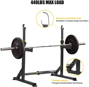 Standing Squat Gym Equipment Squat Barbell Stand With Flat Bench