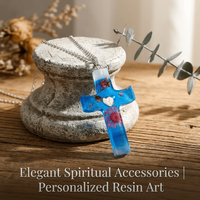 LEQU Molde de Silicona con Forma de Corazón y Cruz, Divertido y Alegre, Ecológico y Reutilizable para Resina, Joyería y Manualidades, Venta al por Mayor