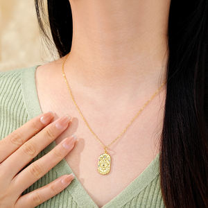 Collana Trendy YBO con Ciondolo <span class=keywords><strong>Zodiacale</strong></span> per Ragazze, Gioiello Portafortuna Segno Scorpione, in Ottone, 12 Costellazioni <span class=keywords><strong>Capricorno</strong></span> - Product Image 2