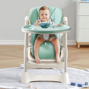 Modern Baby Feeding <b>Chair</b> Foldable Adjustable Highchair for 0-6 Years <b>Old</b> with Multi-Function Backrest and Detachable Tray - Product Image 1