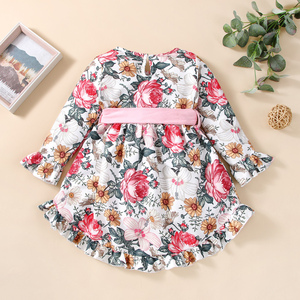 Nouvelle robe de printemps pour filles, style manches longues, robe élégante pour enfant, vêtements floraux pour enfants - Product Image 2