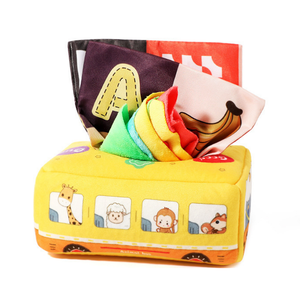 Jouet éducatif en papier froissé pour bébé de <span class=keywords><strong>0</strong></span> à <span class=keywords><strong>3</strong></span> ans, boîte à mouchoirs résistante aux déchirures, <span class=keywords><strong>livre</strong></span> en tissu pour l'apprentissage précoce des nourrissons - Product Image 1