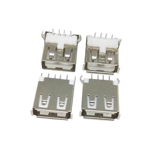 USB-107 A-type vrouwelijke connector AF90 graden gebogen pin vrouwelijke kop 4P gekrulde rand/platte rand plug-in board USB-<span class=keywords><strong>interface</strong></span> vrouwelijke connector - Product Image 1