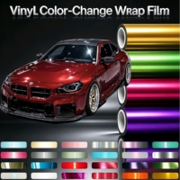 Film de protection de peinture (PPF) coloré en TPU rouge brillant, anti-rayures, auto-réparateur, anti-sable, hydrophobe, résistant aux UV, pour enveloppement vinyle