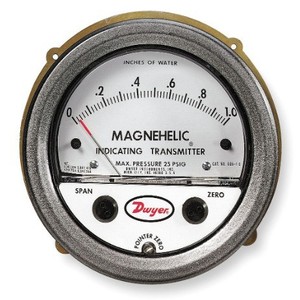 Transmetteur de pression différentielle Dwyer Magnehelic série 605, 0,5 po H2O, surveillance CVC - Product Image 1