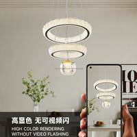2025 acrylique tambour pendentif 3 lumières Lampara lustre couleur Dimmable 220V lustres de plafond 72W 2700K 4000K 6000K pour la maison