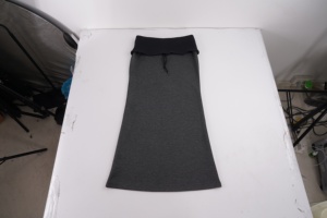 Jupe crayon mi-longue tendance, patchwork, taille côtelée avec cordon de serrage, coupe ajustée, colorblock, polyvalente et flatteuse - Product Image 6