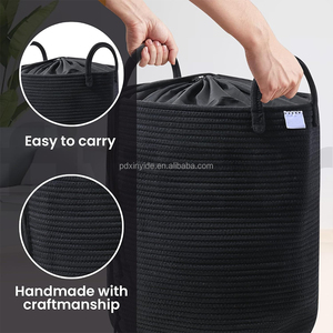 Cesta de ropa para guardería barata personalizada al por mayor, cesta de juguete para bebés, cesta de almacenamiento de cuerda de algodón para mantas, almohadas, ropa - Product Image 5