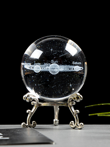 Honneur de cristal Miniature Planètes Modèle Sphère Ornement Cristal Clair Ornement Gravé Au Laser Système <span class=keywords><strong>Solaire</strong></span> 3d Boule De Cristal - Product Image 6