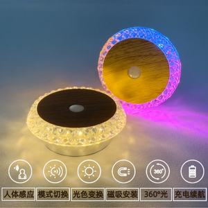 Lámpara de Noche Ambiental Recargable por USB, Iluminación Ambiental Multicolor, Lámpara de Pared con Sensor de Movimiento LED - Product Image 3