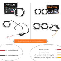 Bombillas LED para Coche con Control por Aplicación, Ojos de Ángel de 2.5 y 3.0 Pulgadas, Cubierta Decorativa de Cristal