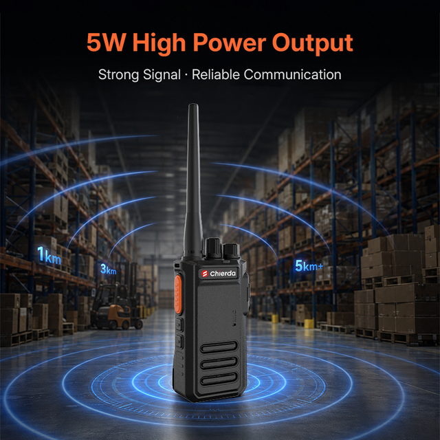 Chierda CD-Q9 Two Way Radio Walkie Talkie Transceiver 5W Output 1200mAh Rechargeable Battery Analog Long Range 16 Channels