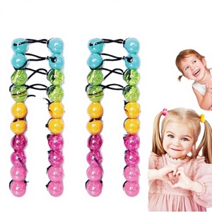 20 Pezzi di Elastici per Capelli Durevoli da 20mm con Doppia Perla per Ragazze e Bambini - Accessori Colorati per Trecce e Chignon - Product Image 4