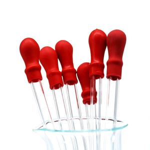 Fabricante profesional Pipetas cuentagotas de vidrio con caucho amarillo Cristalería de laboratorio Pipeta Pasteur - Product Image 1