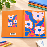 Carnet d'exercices à reliure piquée, directement de l'usine, pour usage promotionnel, avec couverture personnalisée OEM, 100 feuilles, couverture souple plastifiée