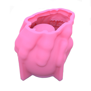 Moule en silicone DIY pour pot à cendres en forme de tête de vampire hideuse avec des dents qui fuient des grains délicats en 3D, des yeux glacés, facile à utiliser - Product Image 5