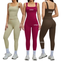 Ensemble de leggings et haut de sport personnalisés pour femmes, tenue évasée de yoga et de fitness, vêtements de sport pour femmes