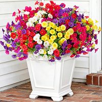 Großhandel für UV-beständige, realistische künstliche Rosen, europäische Gänseblümchen und Eukalyptus-Bündel, handgefertigt und umweltfreundlich