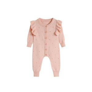 Pakaian Bayi Baru Lahir Musim Semi Gugur Gaya Nordik Romper Bayi Satu Potong Bayi Perempuan Warna Lengan Panjang Jumpsuit Segitiga - Product Image 6