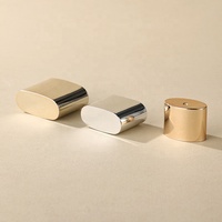 Recién llegado, gran venta, tubo suave cosmético, tubo de PE de forma plana para crema para el cuidado de la piel y protector solar con tapón de rosca plateado y dorado