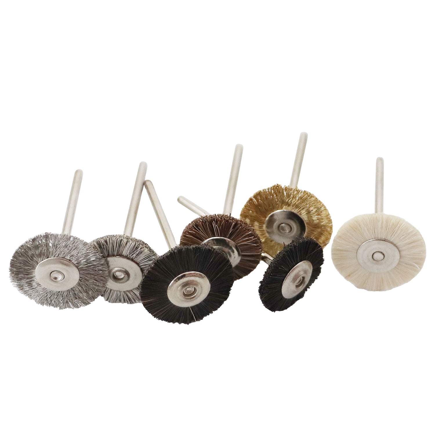 Экономичный дизайн на заказ, 2,35 мм стальная проволочная щетка, миниатюрная ручка, латунная проволочная щетка