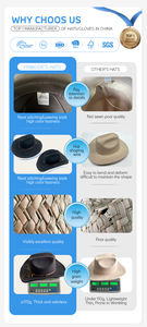 Sombreros Fedora de fieltro de lujo personalizados al por mayor, sombreros de vaquero y vaquera festivos, fabricante de sombreros para hombres y mujeres con logotipo personalizado - Product Image 5