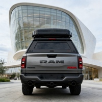Couvre-coffre en alliage d'aluminium pour Ford F150 2015+ Dodge RAM 1500 Laramie 2019+ Installation sans perçage Clé de coffre à hayon à commande sportive