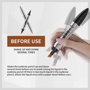 Kits 2 en 1 pour sourcils et eye-liner, crayon à sourcils de précision à 4 pointes, eye-liner liquide marron imperméable, rehausseur de sourcils 36h - Product Image 5