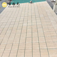 Carreaux de travertin beige naturel, découpe sur mesure, revêtement de sol et de mur en pierre pour projets intérieurs et extérieurs
