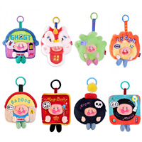 Étui pour écouteurs en peluche authentique Kepelon Meizai modèle 2025, rembourrage en coton PP, styles Danse du Lion et Maison Hantée, design Herbe de Feu