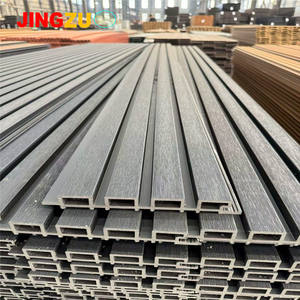 Panneau mural WPC imperméable 3D creux, revêtement extérieur à texture bois, panneaux composites bois-<span class=keywords><strong>PVC</strong></span> résistants aux intempéries pour l'extérieur - Product Image 5