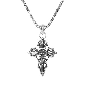 yunnique Stainless Steel <b>Cross</b> Pendant Necklace Unisex Party Jewelry Geometric Design GZYP-0535 - Product Image 5
