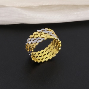 Anillo de Boda para Hombre Jxx de Alta Calidad, Chapado en Oro de 24K, Estilo Clásico de Dos Tonos, Joyería al por Mayor Hecha de Latón - Product Image 4