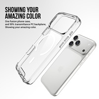 Étui magnétique Space pour iPhone 18 Pro, coque hybride rigide pour iPhone 18 Pro Max 17 16 15 14 13, coque arrière transparente antichoc en PC souple