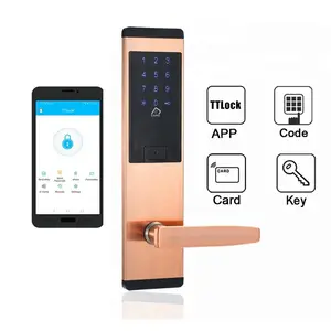 Điện Thoại Thông Minh Mới APP TTLock Không Dây BLE RFID Khóa Cửa Cho Cửa Gỗ Với Wifi Tùy Chọn