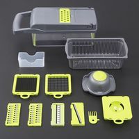 Custom Hot Selling Keukengereedschap 12 In 1 Handmatige Mandoline Fruit Groentesnijder Ui Dicer Vegetarische Snijmachine Groente Chopper