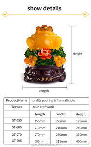 Estatua Tradicional China de Rana del Dinero de Resina, Sapo de Tres Patas de la Suerte para la Riqueza y la Prosperidad, Decoración Feng Shui - Product Image 3