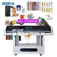 Imprimante multifonctionnelle Sena SN-9060 UV à plat/à bande pour coques de téléphone, gobelets, PVC, métal, stylos, bois, cylindres, braille, numérique