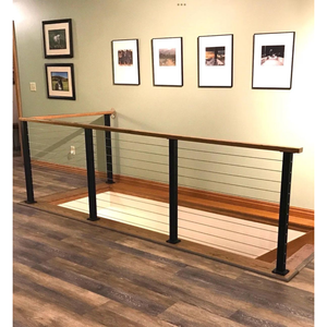 <span class=keywords><strong>Garde</strong></span>-<span class=keywords><strong>corps</strong></span> <span class=keywords><strong>en</strong></span> câble d'acier inoxydable moderne et minimaliste pour terrasse et escalier extérieur avec système de tension horizontale pour villa - Product Image 4