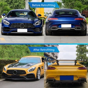 Kit de Carrocería de Fibra de Carbono Húmeda de Segunda Generación para Modificación de Automóviles 2015-2023, Alerón Delantero y Trasero, Faldones Laterales para Benz - Product Image 2