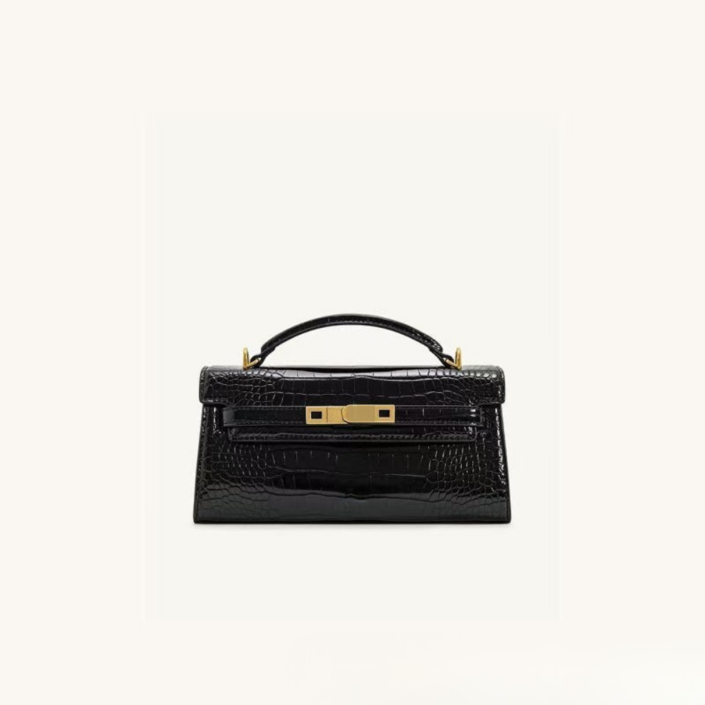 Motivo coccodrillo nero + confezione regalo