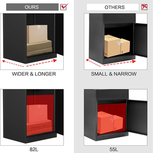 JH-Mech Parcel Mail Drop Box Buzón Durable <span class=keywords><strong>Super</strong></span> Gran capacidad de acero galvanizado Gran paquete Drop Box Outdoor - Product Image 5